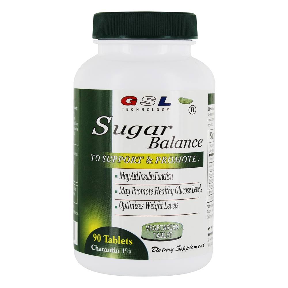 Sugar Balance Plus Para o Controle da Insulina, Níveis de Glicose e Peso - 90 Comprimidos vegetarianos GSL Technology