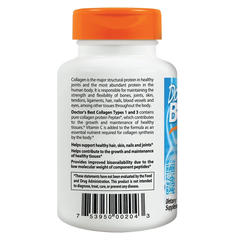 Tipos de colágeno 1 e 3 1000 mg . - 180 Tablets Doctor's Best - Imagem 3