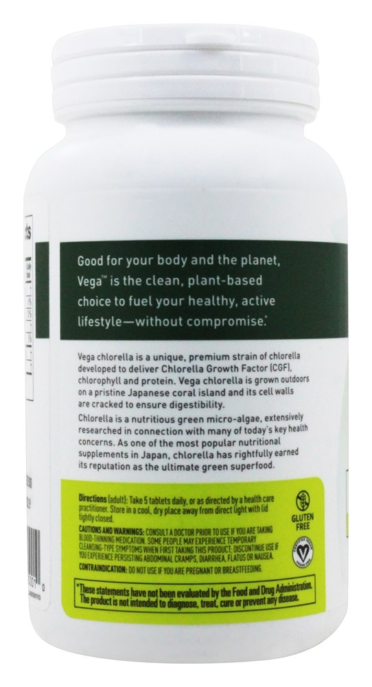 Chlorella 500 mg. - 300 Tablets Vega - Imagem 3
