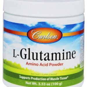 Comprar pó de aminoácidos de l-glutamina 3000 mg. - 100 gramas carlson labs preço no brasil aminoácidos glutamina suplementos suplemento importado loja 77 online promoção -