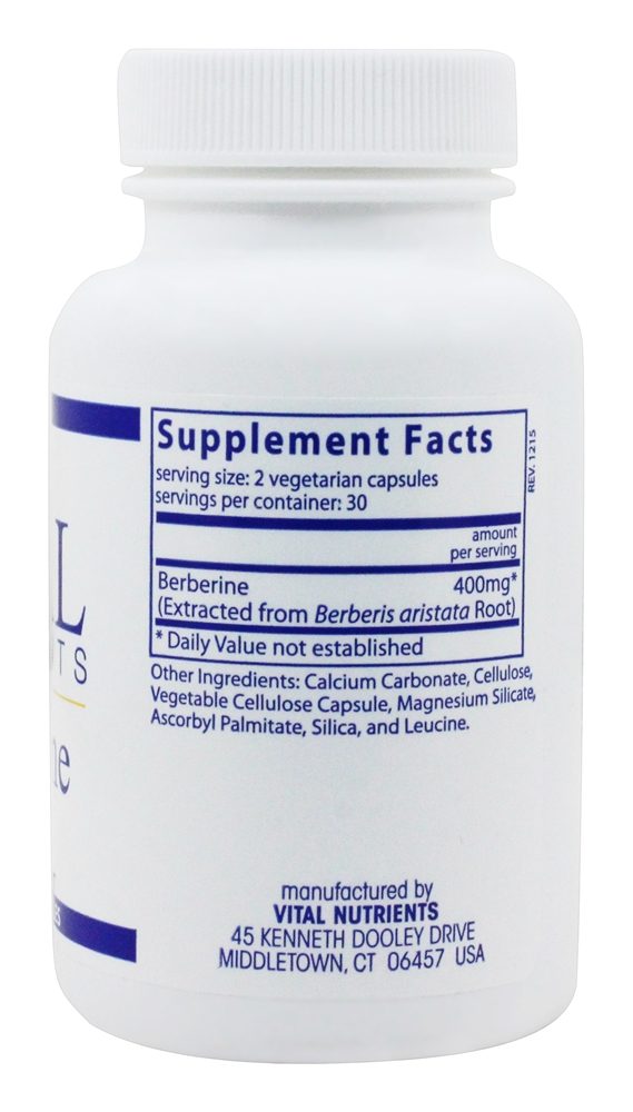 Berberina 200 mg. - Cápsulas vegetarianas 60 Vital Nutrients - Imagem 2