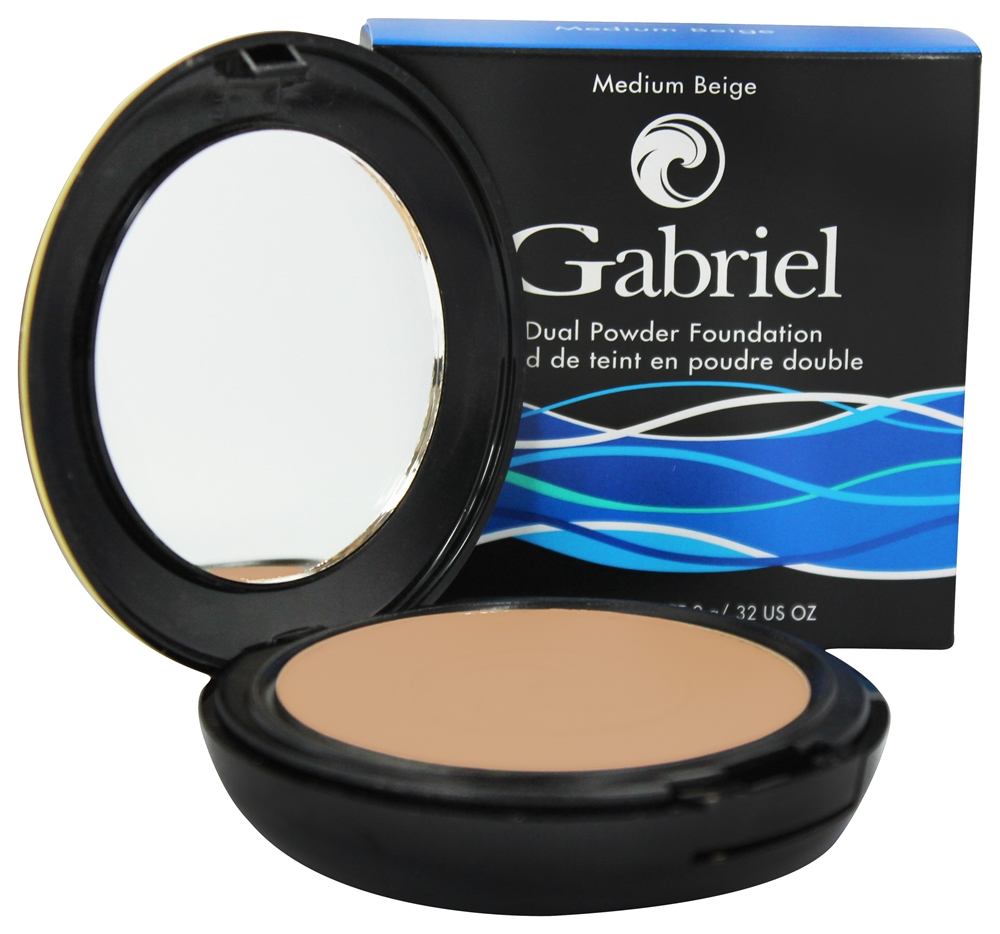 Base em pó duplo Medium Beige - 0.32 oz. Gabriel Cosmetics Inc. - Imagem 3
