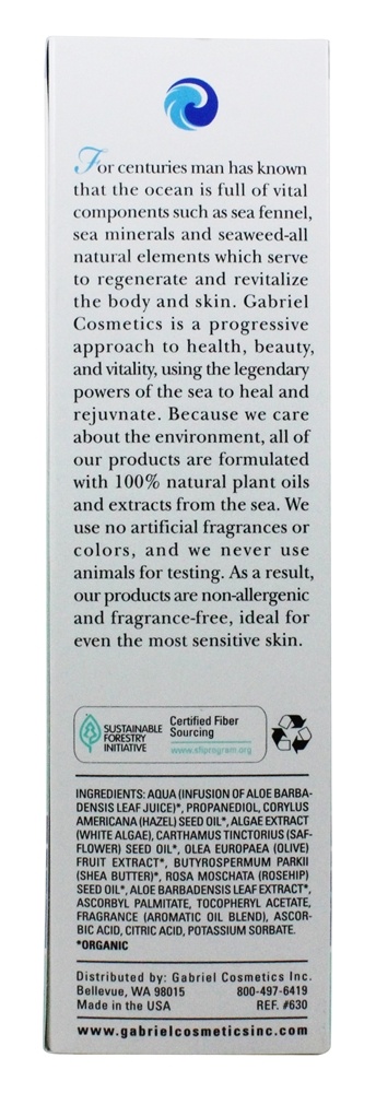 Orgânicos de Algas Brancas Curando Mão e Loção Corporal - 8 fl. oz. Gabriel Cosmetics Inc. - Imagem 3