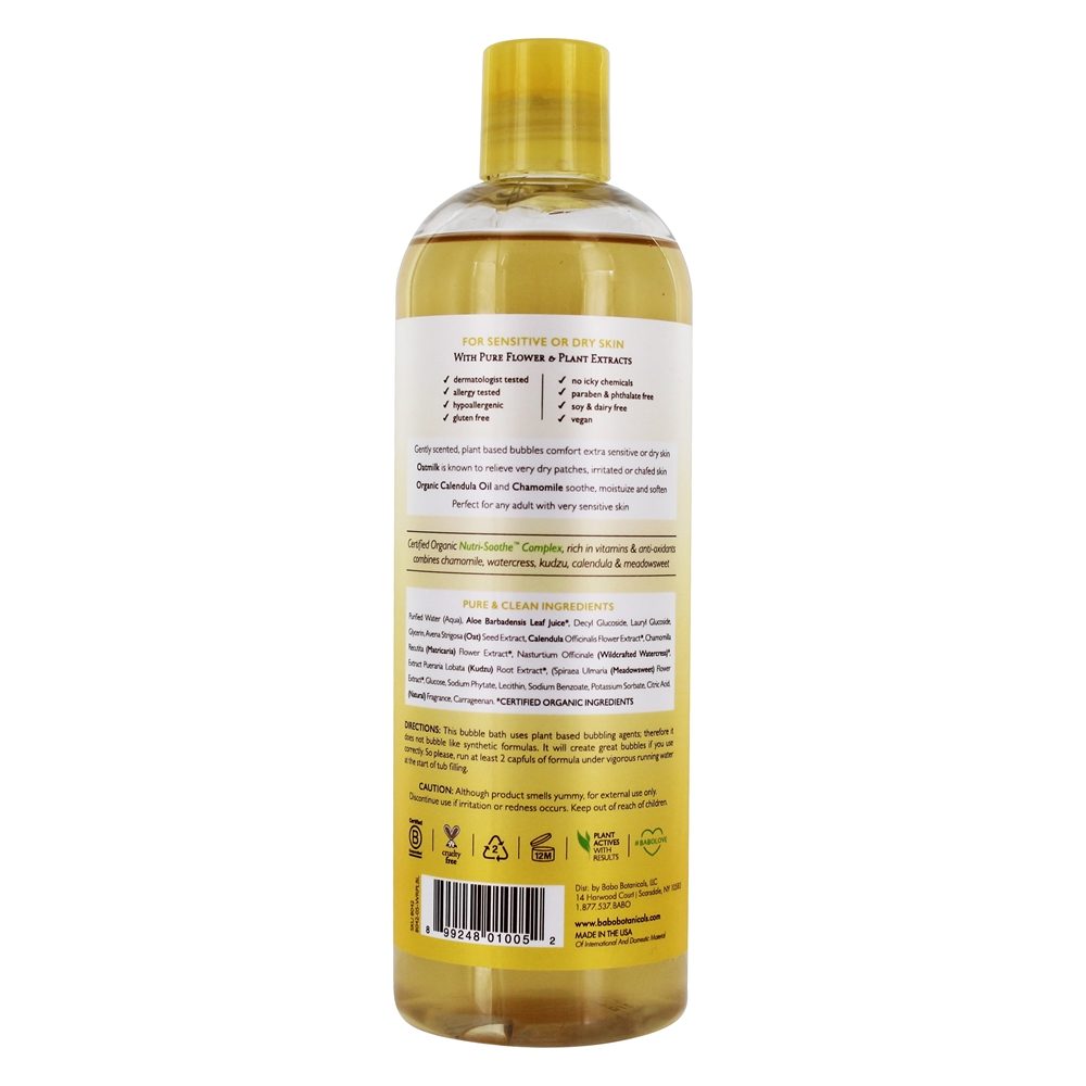 Banho de borbulhas hidratante para bebé e lavagem de leite de aveia e calêndula - 15 fl. oz. Babo Botanicals - Imagem 2