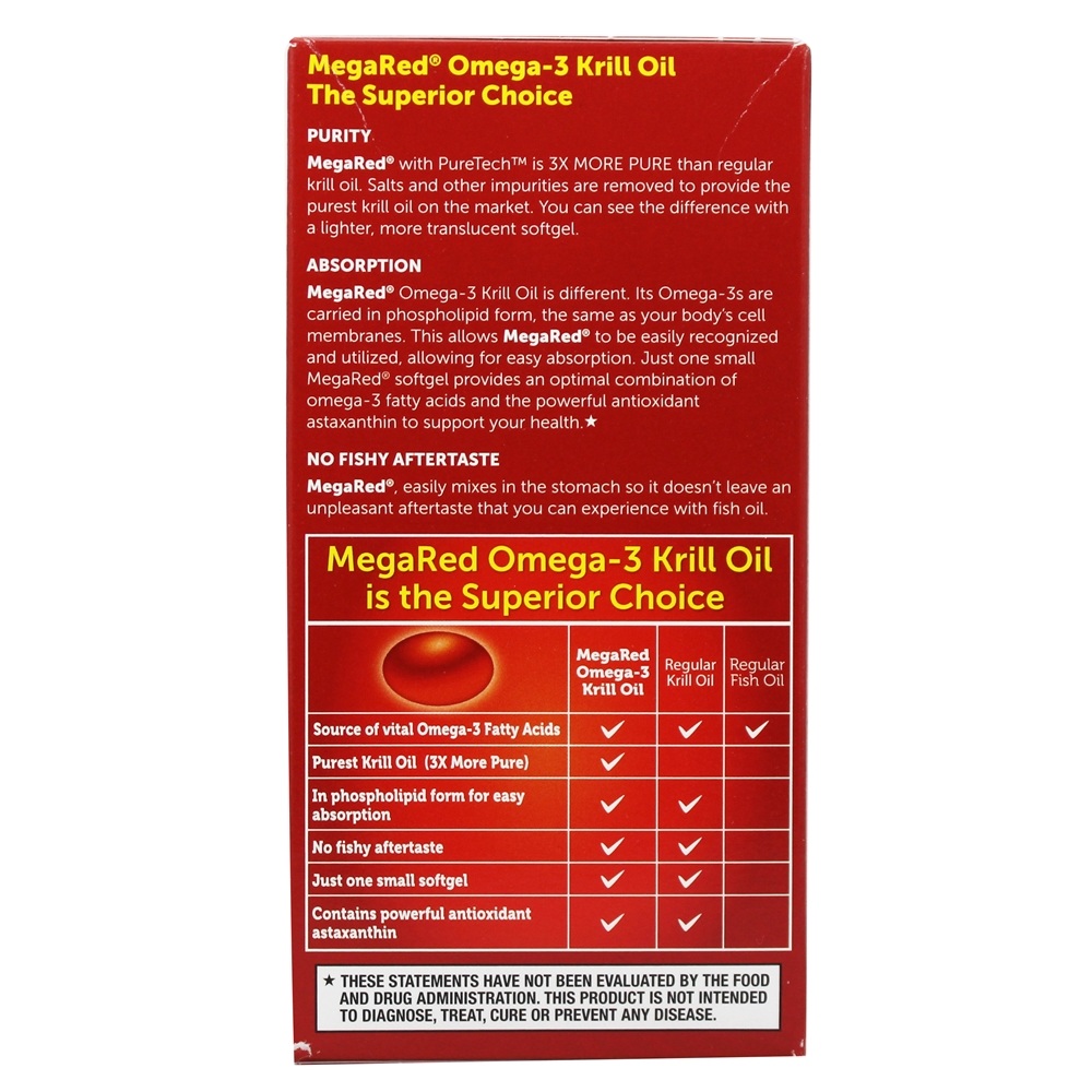 Mega Red Potência Extra 100% Pure Omega-3 de Óleo de Krill 500 mg. - 45 Softgels Schiff - Imagem 3
