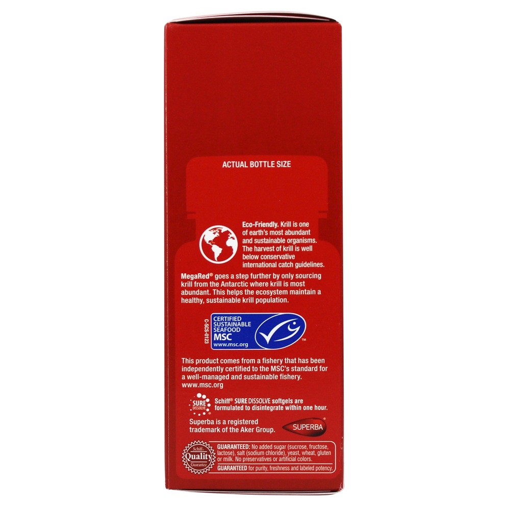 Mega Red Potência Extra 100% Pure Omega-3 de Óleo de Krill 500 mg. - 45 Softgels Schiff - Imagem 4