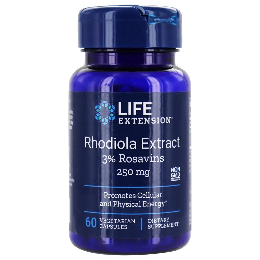 Extrato de Rhodiola 3 % Rosavins 250 mg. - Cápsulas vegetarianas 60 Life Extension