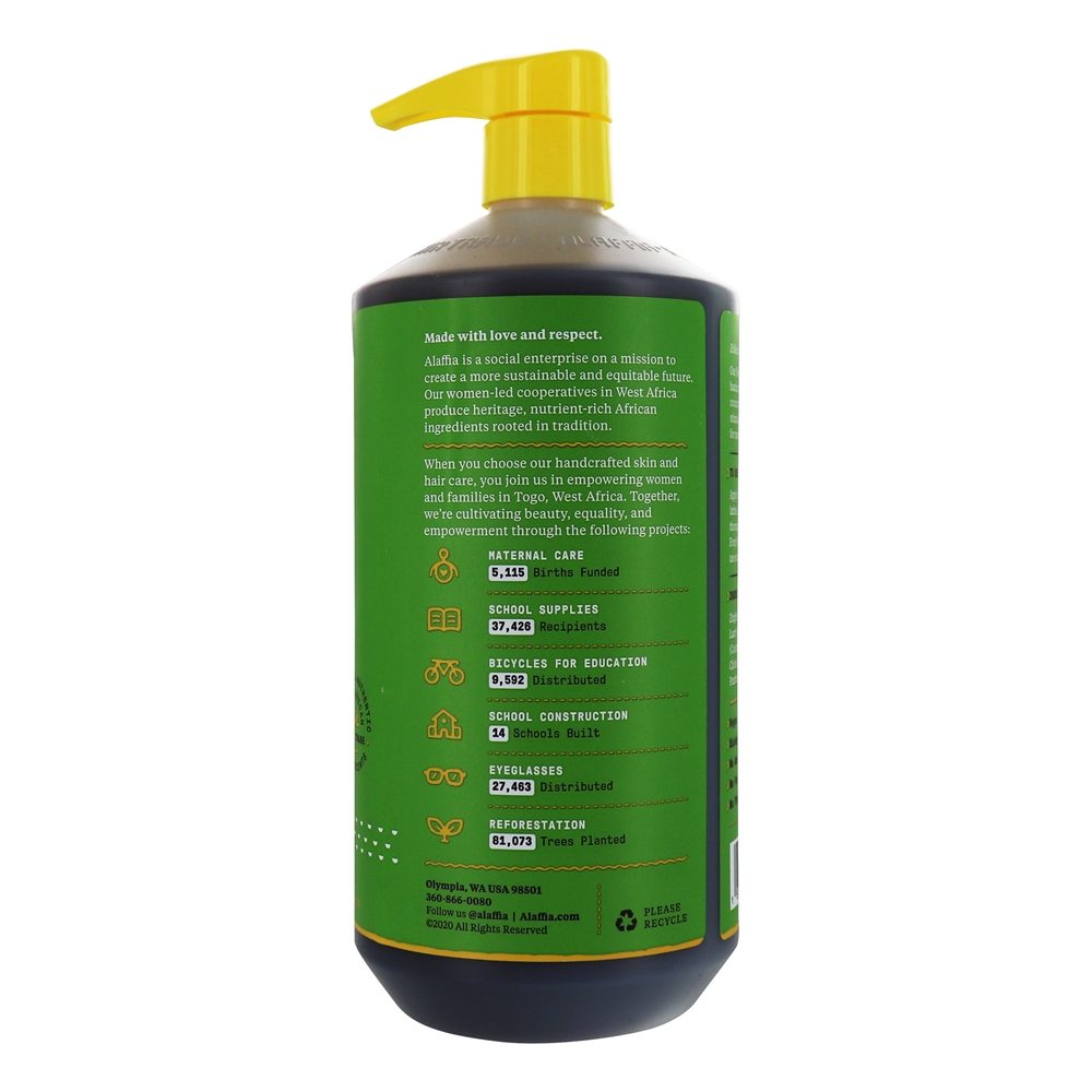 Todos os dias xampu hidratante de coco Puramente aroma de coco - 32 fl. oz. Alaffia - Imagem 3