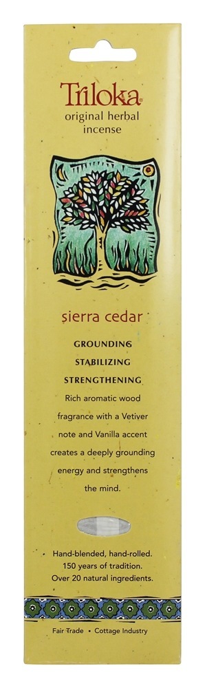Serra de cedro de ervas incenso original - 10 Stick (s) Triloka