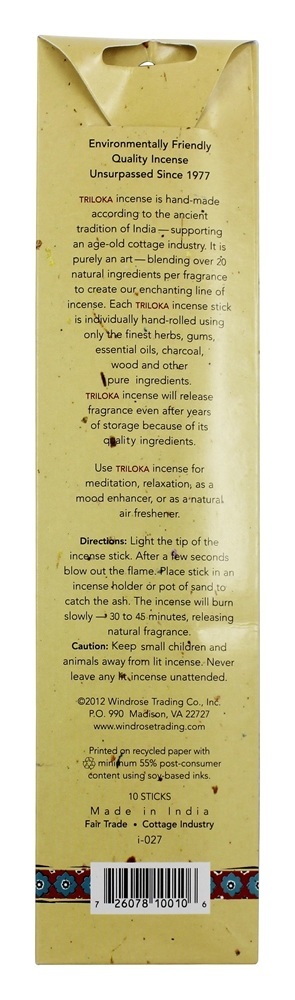Musk egípcio original do incenso erval - 10 Stick (s) Triloka - Imagem 2