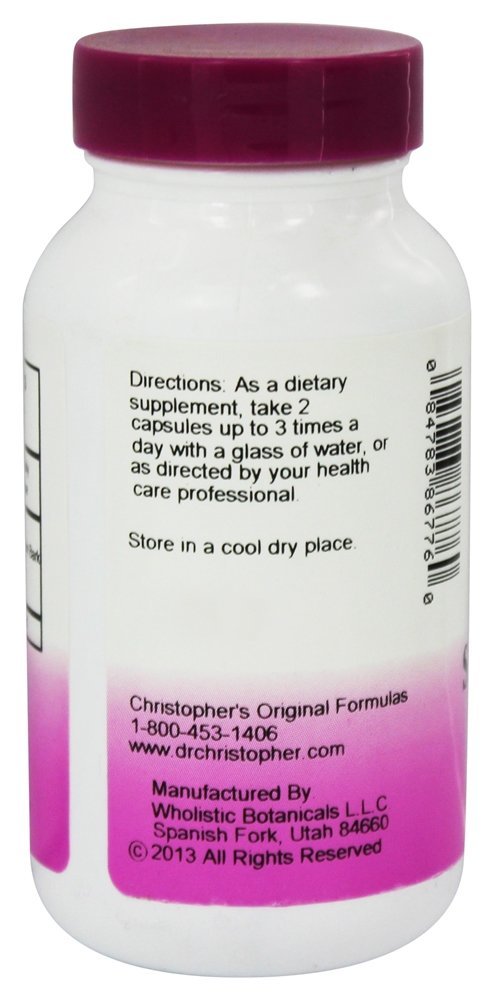 Casca de Elm escorregadio 425 mg. - Cápsulas vegetarianas 100 Dr. Christopher's Original Formulas - Imagem 3