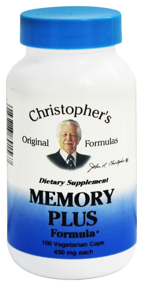 Fórmula Memory Plus 450 mg. - Cápsulas vegetarianas 100 Dr. Christopher's Original Formulas
