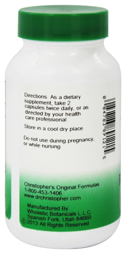 Fórmula Reprodutiva Feminina 450 mg. - Cápsulas vegetarianas 100 Dr. Christopher's Original Formulas - Imagem 3