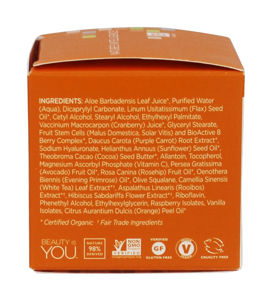 Cenoura Roxo Iluminante + C Creme Facial Luminoso Noturno - 1.7 oz. Andalou Naturals - Imagem 2