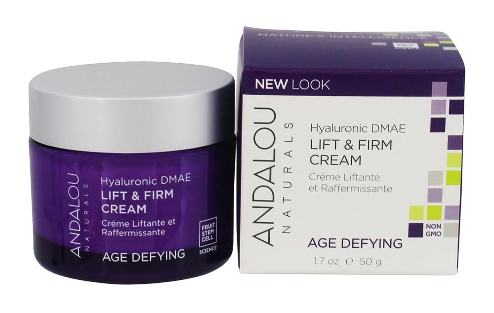 Idade Desafiando Hialurônico DMAE Levantar & Empresa Facial Creme - 1.7 oz. Andalou Naturals