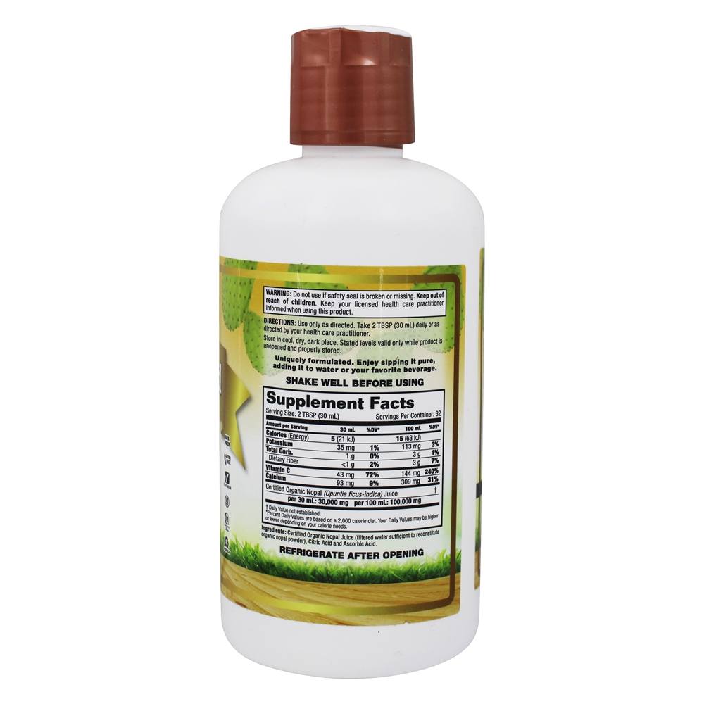 Nopal gold certified organic 100 % Pure - 32 fl. oz. Dynamic Health - Imagem 2