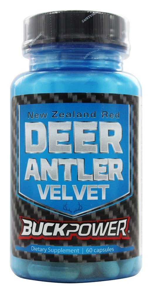 BuckPower Veludo Antler de veado vermelho da Nova Zelândia 250 mg. - Cápsulas 60 Natural Sport