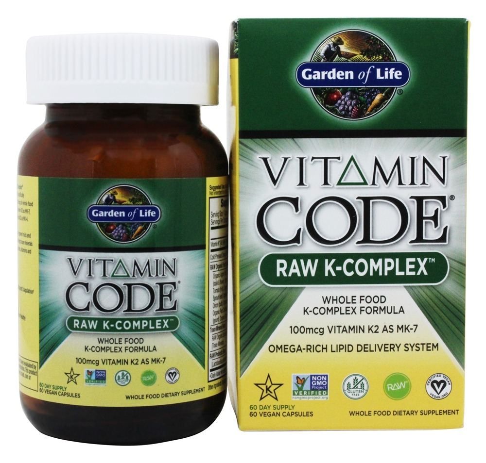 Complexo K de Código de Vitamina - Cápsulas vegetarianas 60 Garden of Life