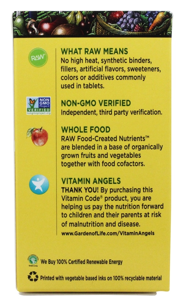 Complexo K de Código de Vitamina - Cápsulas vegetarianas 60 Garden of Life - Imagem 3