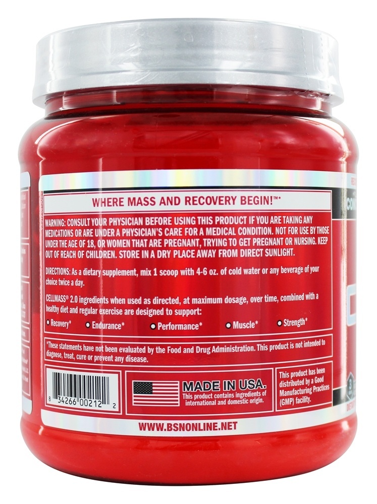 Cellmass 2.0 Força Avançada Melancia - 50 Porções - 1.06 lbs. BSN - Imagem 3