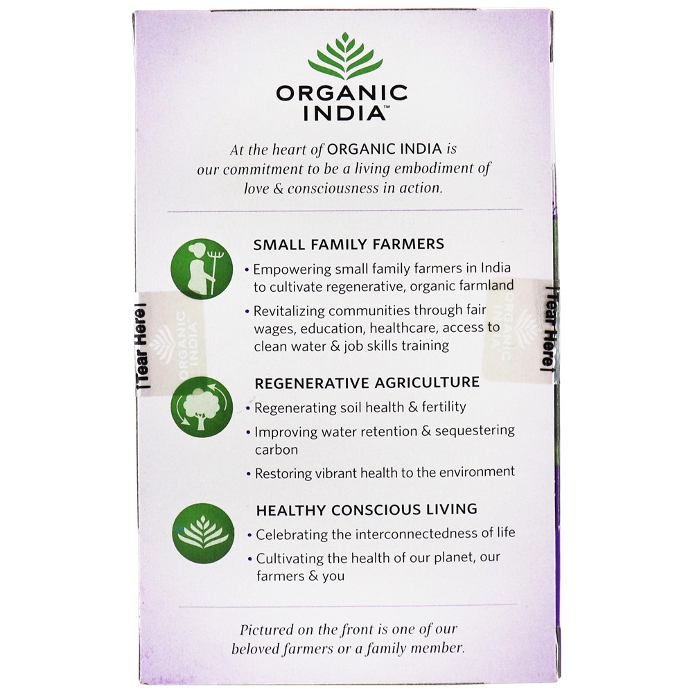 Tulsi Sleep Tea - 18 Saquinhos de Chá Organic India - Imagem 3