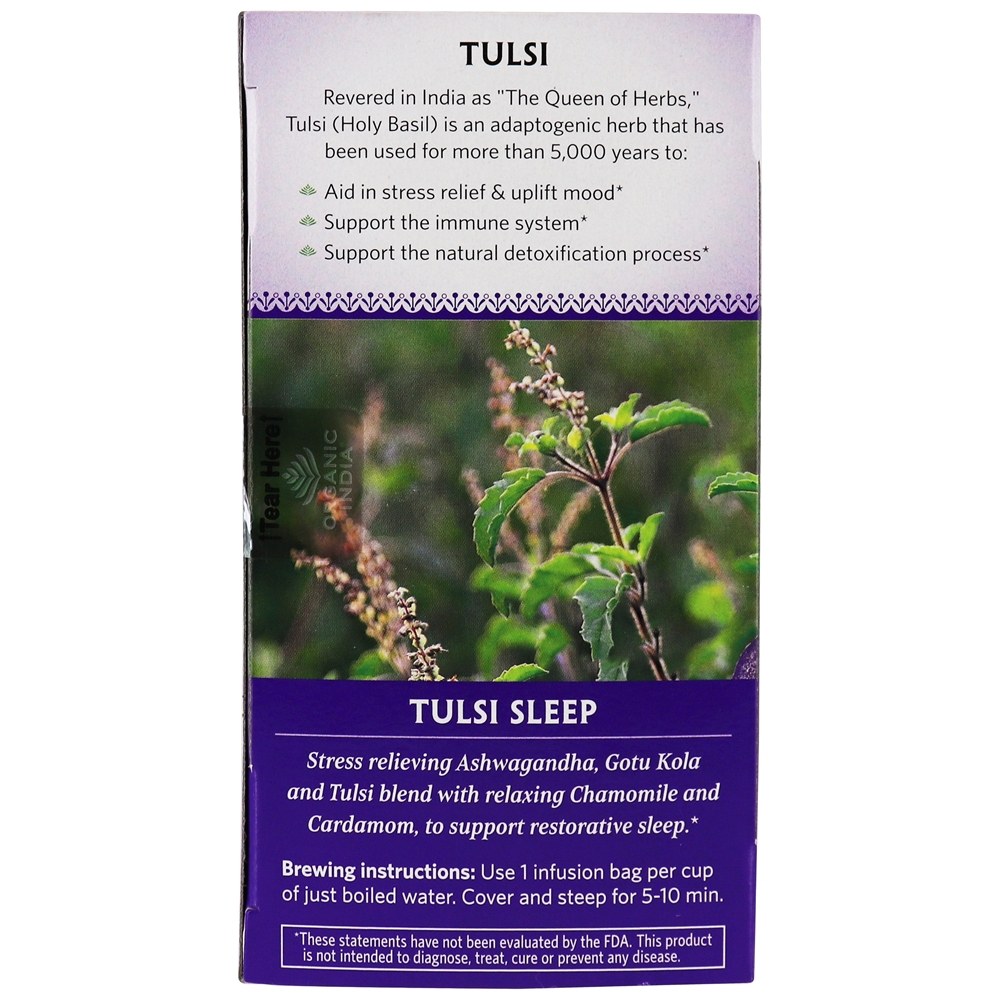Tulsi Sleep Tea - 18 Saquinhos de Chá Organic India - Imagem 4