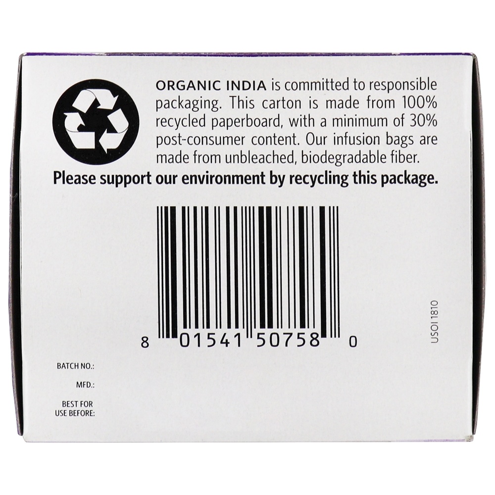 Tulsi Sleep Tea - 18 Saquinhos de Chá Organic India - Imagem 5