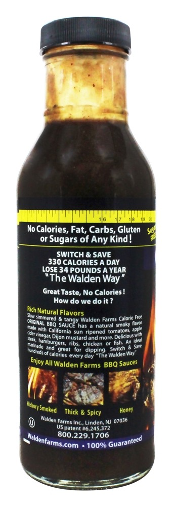 Caloria Livre Churrasco Molho Original - 12 fl. oz. Walden Farms - Imagem 3