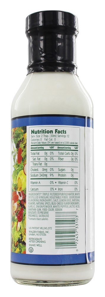 Caloria Livre Salada Curativo Bleu Queijo - 12 fl. oz. Walden Farms - Imagem 2