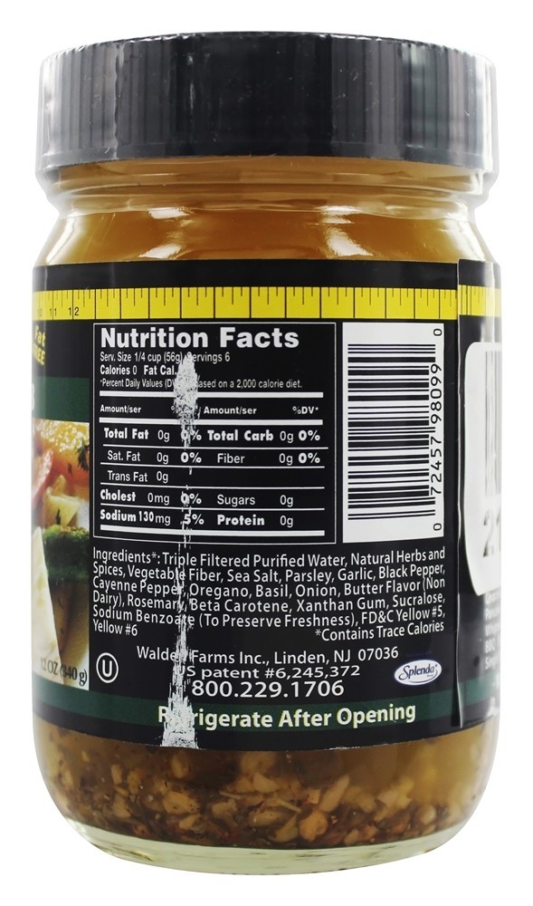 Caloria Livre Macarrão Molho Alho & Erva - 12 oz. Walden Farms - Imagem 2