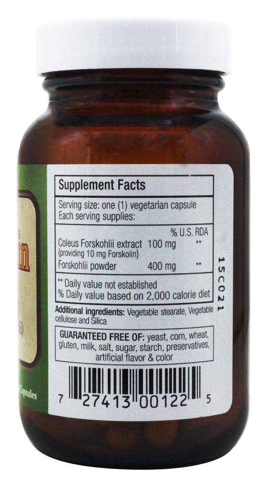Forskolin 500 mg. - Cápsulas vegetarianas 50 Only Natural - Imagem 2