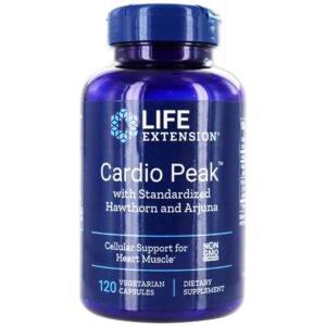 Cardio Peak com Espinheiro e Arjuna Padronizados - Cápsulas vegetarianas 120 Life Extension