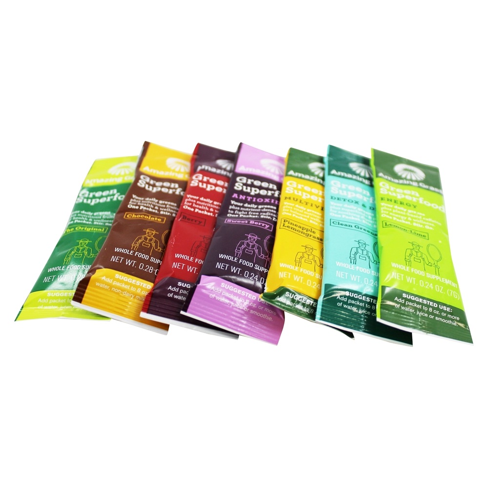 Pacotes verdes do sabor da variedade de Superfood com Shaker Cup - Pacotes de 7 x 8g Amazing Grass - Imagem 2