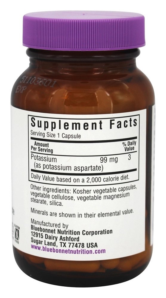 Potássio 99 mg. - 90 VCap (s) Bluebonnet Nutrition - Imagem 2