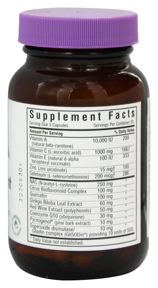 Fórmula Super Antioxidante - Cápsulas vegetarianas 60 Bluebonnet Nutrition - Imagem 2