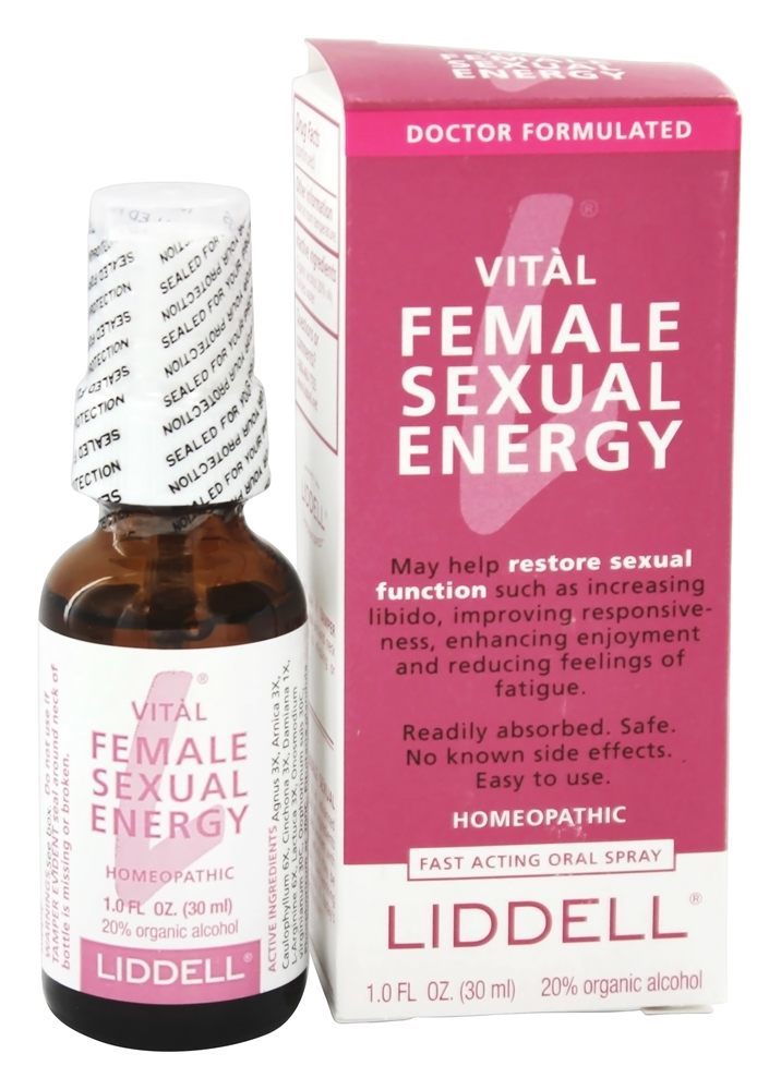Pulverizador homeopático oral vital da energia sexual fêmea - 1 fl. oz. Liddell Laboratories
