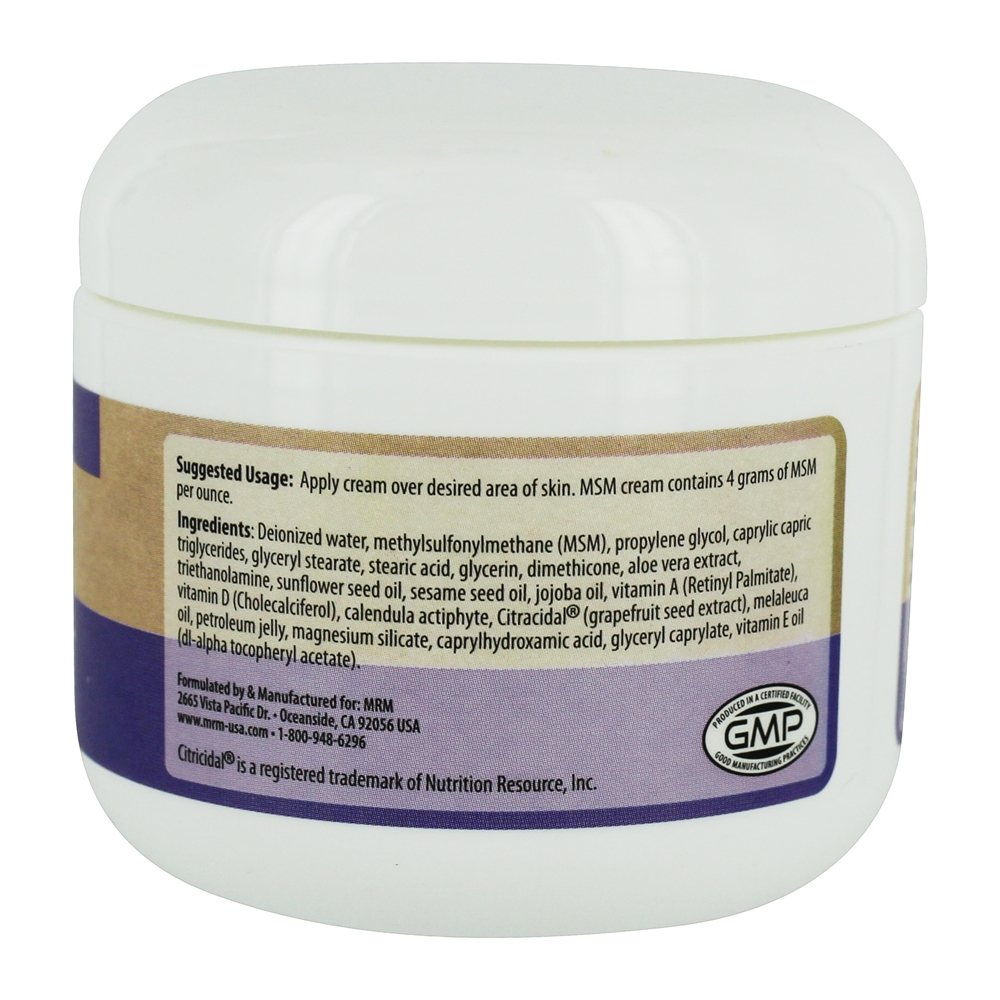 Creme MSM Suporte Para Uma Pele Saudável - 4 oz. MRM - Imagem 2