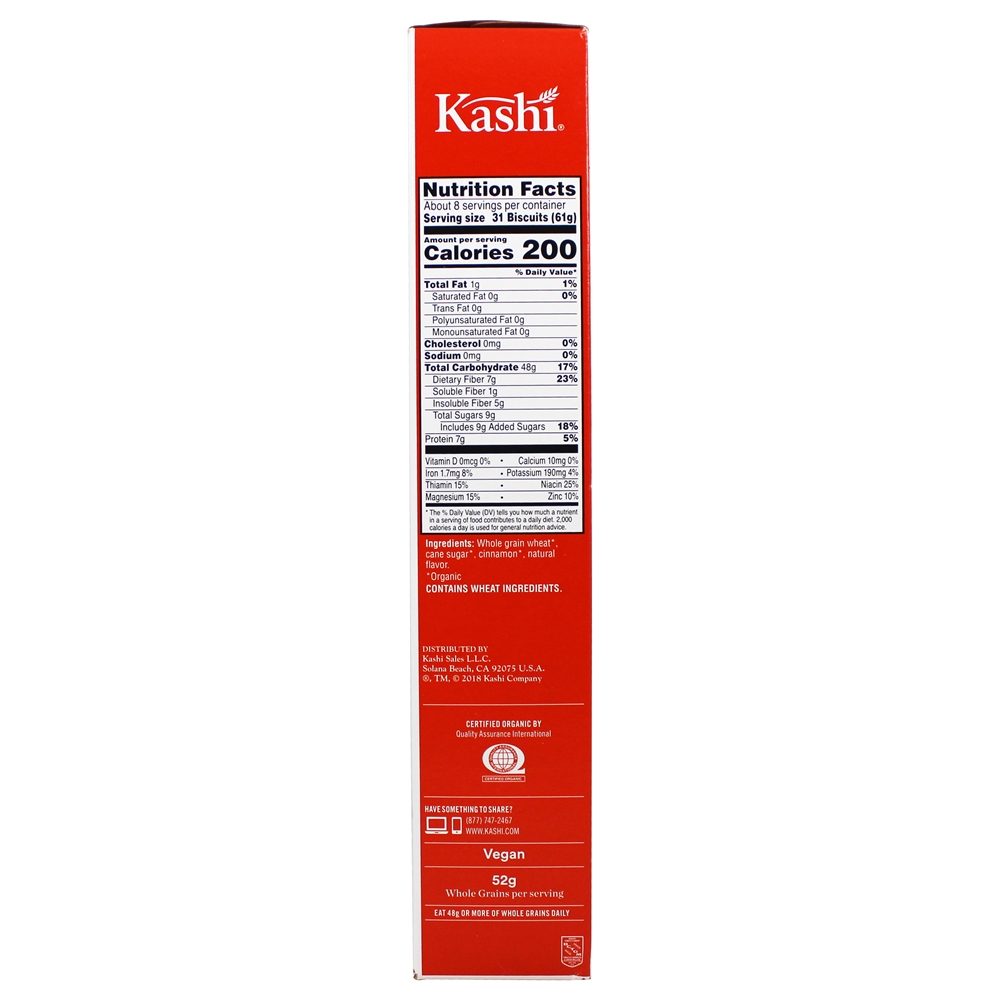 Colheita Orgânica de Cereais com Canela Promessa - 16.3 oz. Kashi - Imagem 2