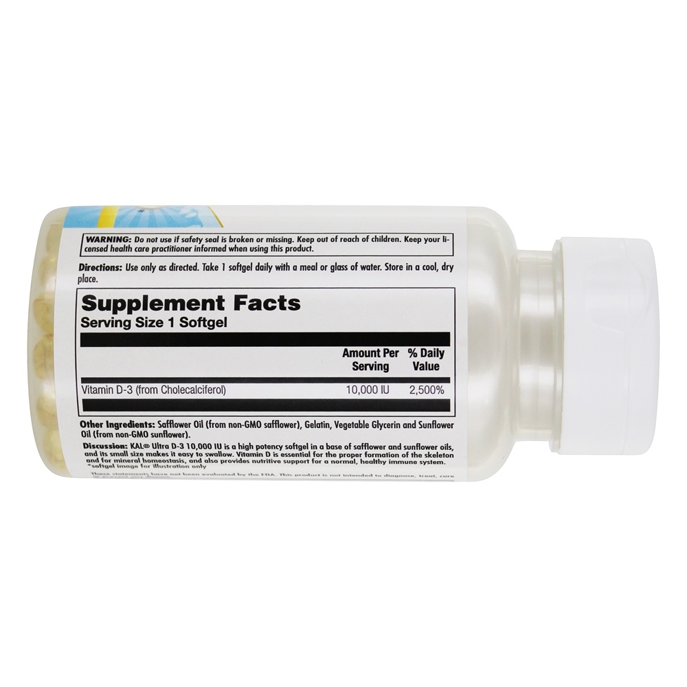 Ultra D3 10000 UI - 90 Softgels Kal - Imagem 2