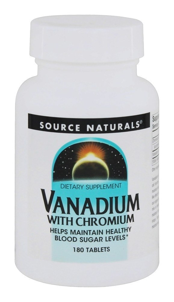 Vanádio Com Cromo - 180 Tablets Source Naturals