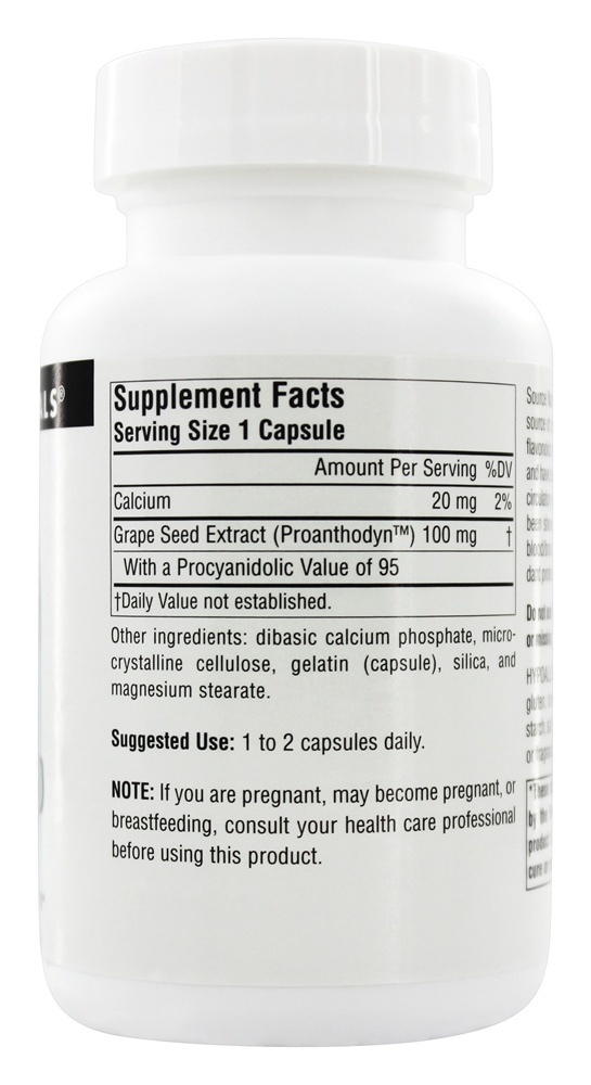 Extrato de Semente de Uva Proanthodyn 100 mg. - Cápsulas 120 Source Naturals - Imagem 2