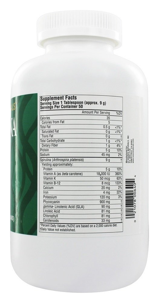 Spirulina Em Pó - 16 oz. Source Naturals - Imagem 2
