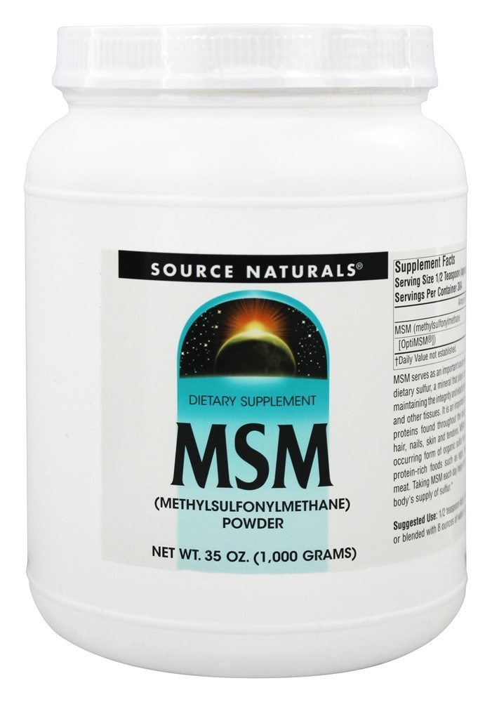 MSM Metilsulfonilmetano Pó - 35 oz. Source Naturals