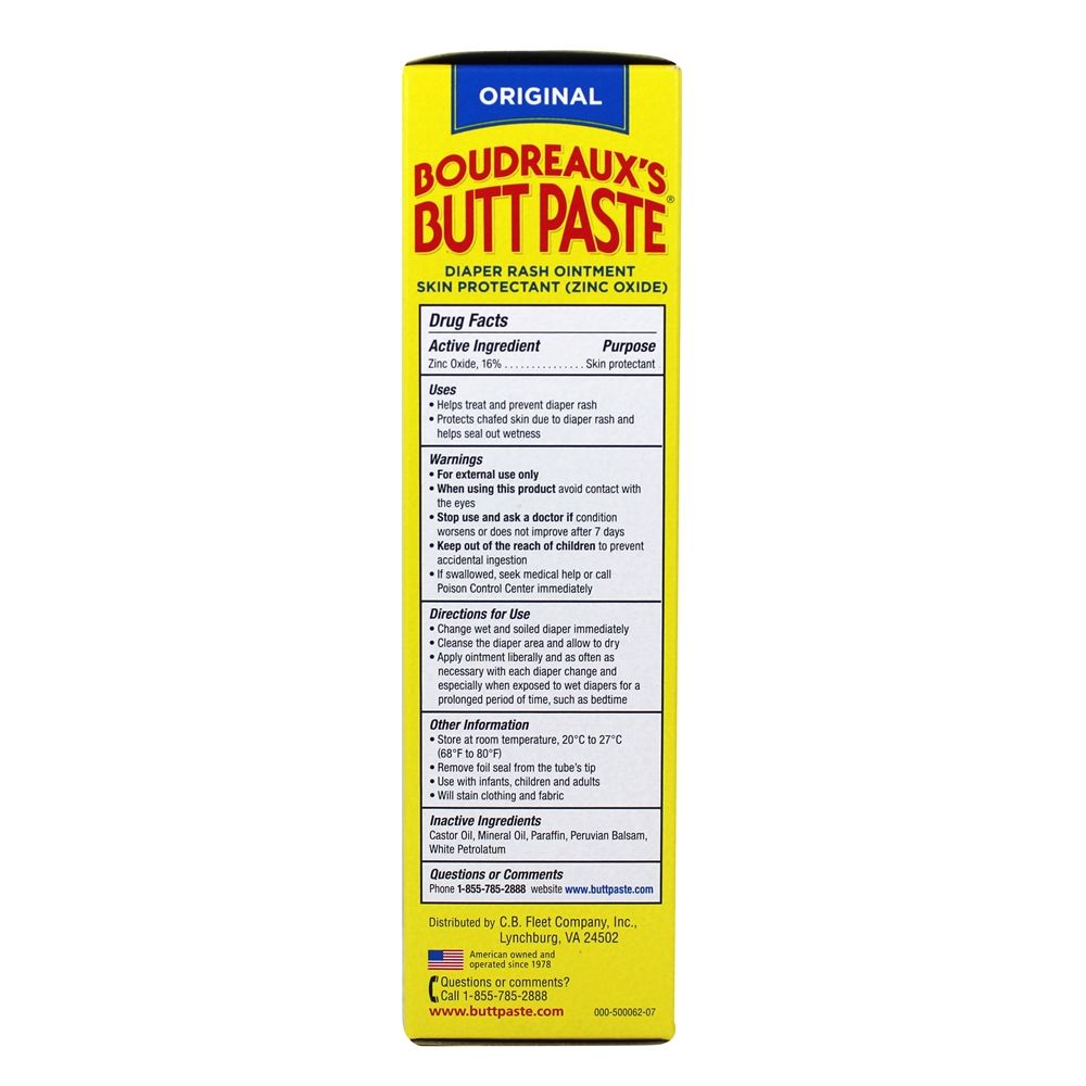 Protector original da pele da pomada do prurido da fralda - 4 oz. Boudreaux's Butt Paste - Imagem 2