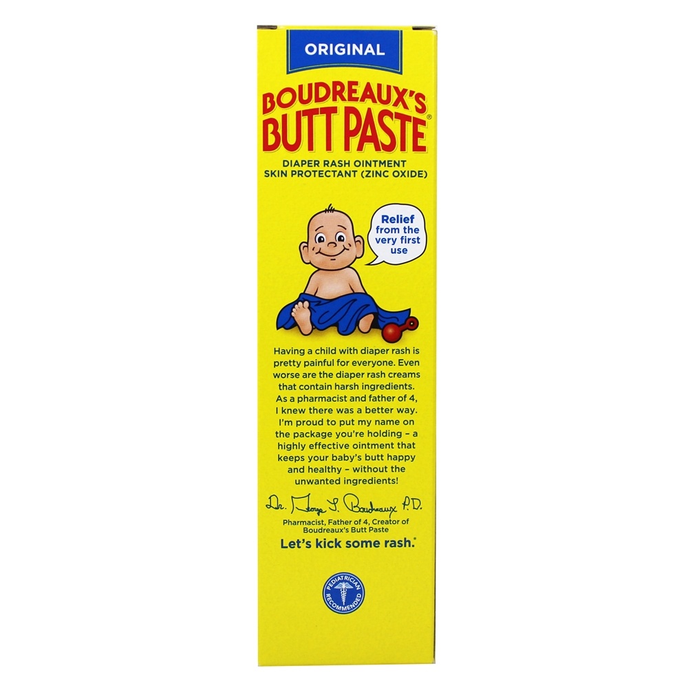 Protector original da pele da pomada do prurido da fralda - 4 oz. Boudreaux's Butt Paste - Imagem 3