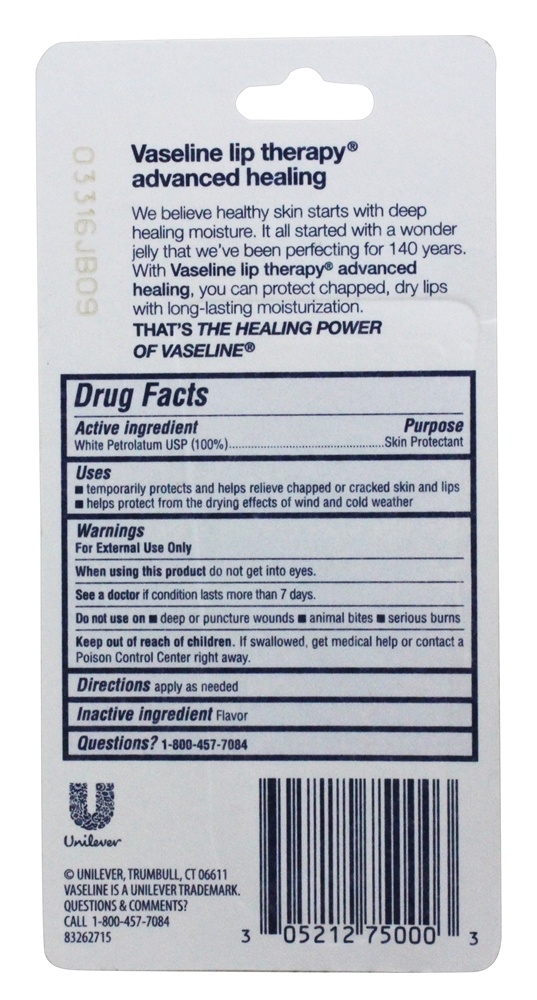 Protetor de pele de fórmula avançada de terapia de lábios - 0.35 oz. Vaseline - Imagem 2