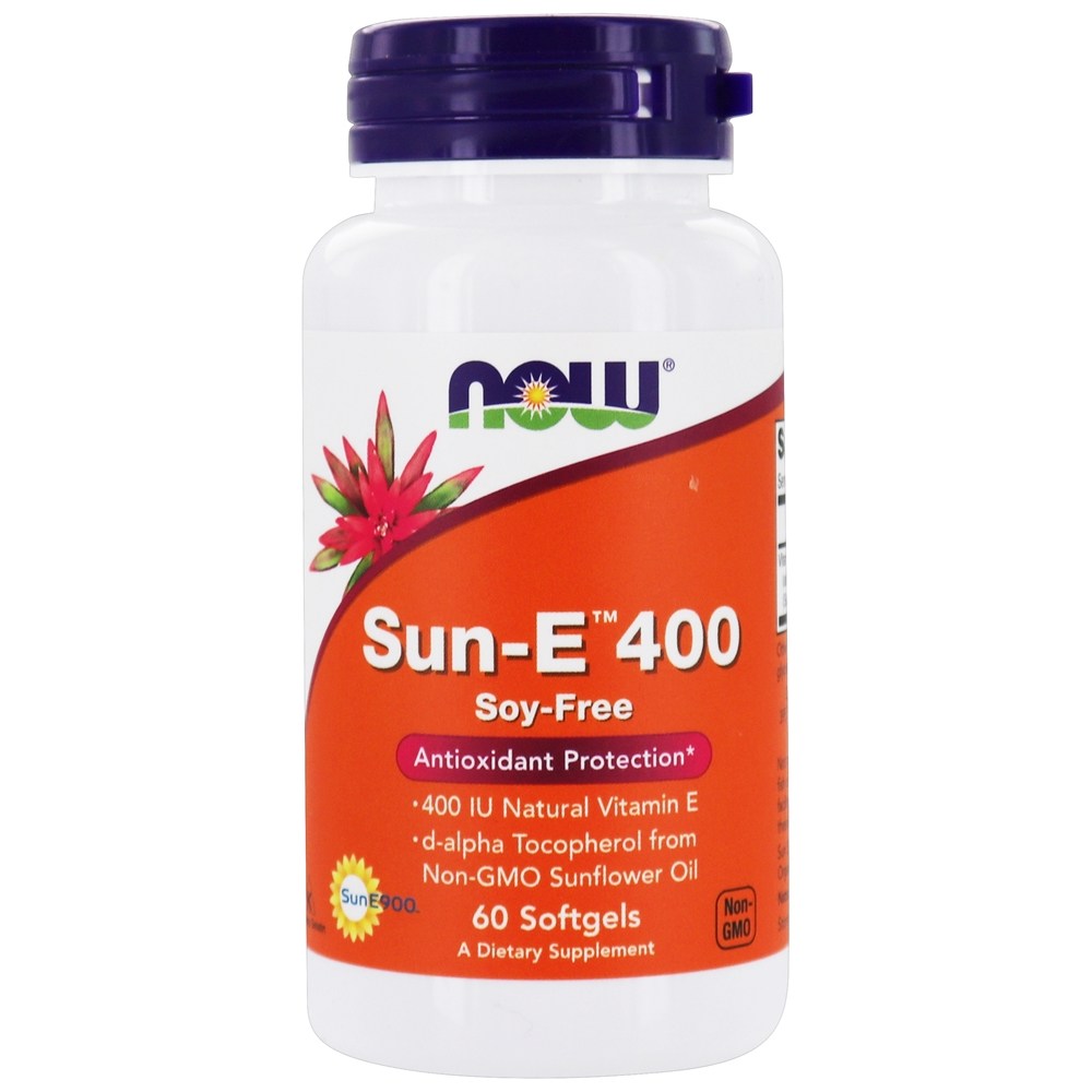 Sun-E 400 Proteção Antioxidante - 60 Softgels NOW Foods