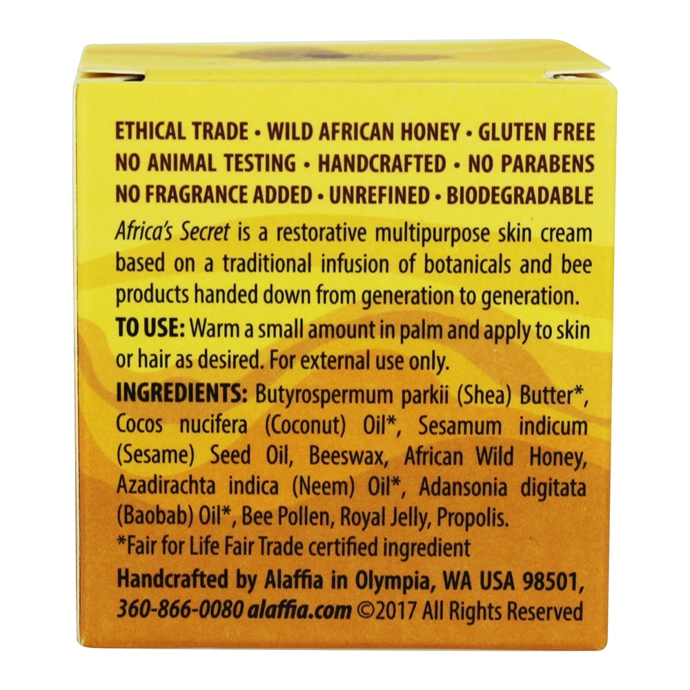 Creme de pele multiuso da Authentic Africa's Secret All-In-1 Skin Treatment - 4 oz. Alaffia - Imagem 3