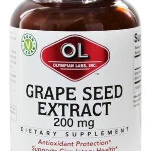 Força Extra da Semente de Uva 200 mg. - Cápsulas vegetarianas 100 Olympian Labs