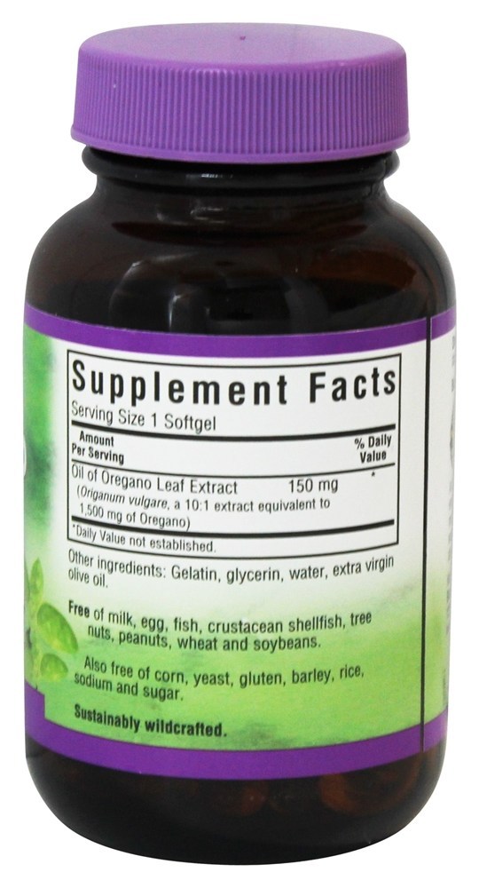 Óleo de extrato de folha de orégano 150 mg. - 60 Softgels Bluebonnet Nutrition - Imagem 2